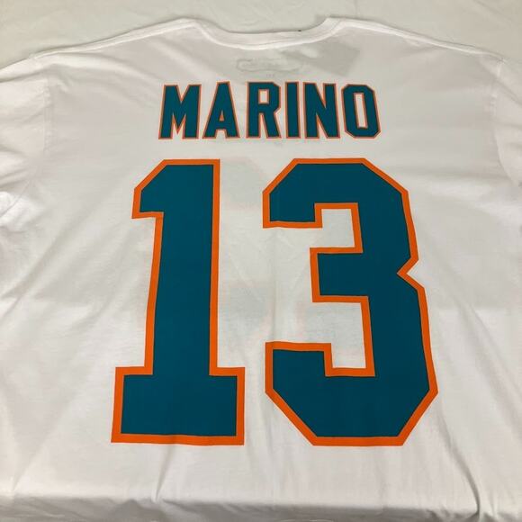 Miami Dolphins Dan Marino #13 Throwback Jersey T Shirt Mens Size XXL - Picture 5 of 7